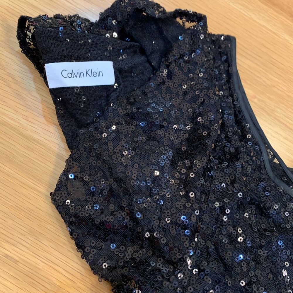 Calvin Klein Sequined Sleeveless Top Tank Size L - Picture 5 of 6
